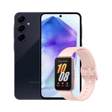 Imagem de Smartphone Samsung Galaxy A55 5G Azul Escuro 128GB, 8GB RAM, Câmera Tripla de até 50MP,...