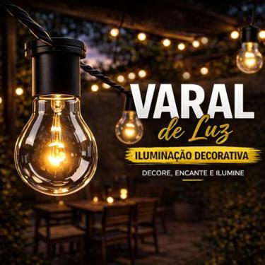 Imagem de Varal de Luzes Festao 5 Metros Soquete E27 Bivolt Decoracao Casamento 