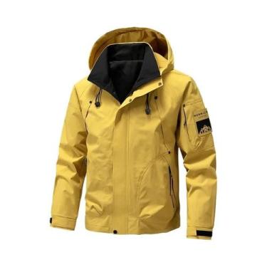 Imagem de Jaqueta Softshell Masculina Impermeável Com Capuz, Leve, Corta-Vento, 