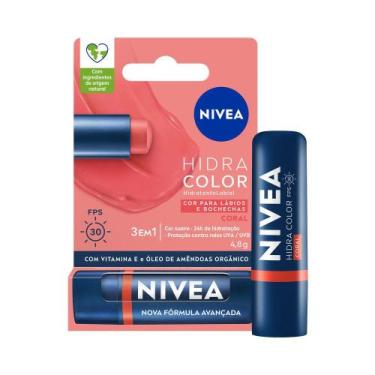Imagem de Hidratante Labial Nivea Hidra Color FPS 30 Coral 4,8g