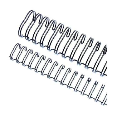 Imagem de Caixa Espiral Garra Duplo Anel Wire-O 2x1 Lassane Wire-Carta-1P-Var Tamanho Carta 1'' 200 Folhas 50 Unidades Preto