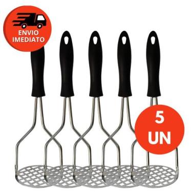 Imagem de Kit Amassador Espremedor Alimentos Manual Batata Legumes Purê Cremes F