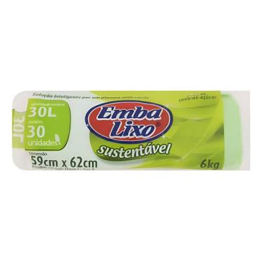 Imagem de Saco Para Lixo Sustentável 30 Litros 30 Unidades Embalixo  Kit 4un