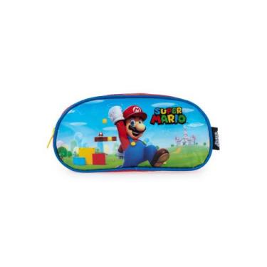 Imagem de Estojo Escolar Masculino Mario Vermelho - Bagaggio, U