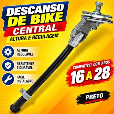 Imagem de Descanso de Bike Central -Altura e Regulagem (16 a 28) Preto - Isapa