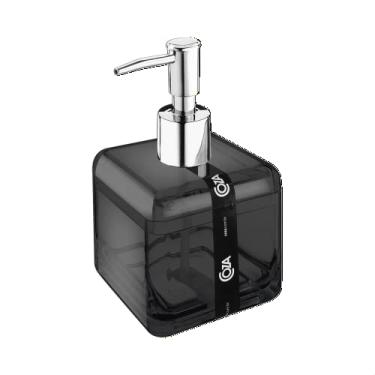 Imagem de Porta Sabonete Líquido Cube, 330 ml, Coza, Fumê