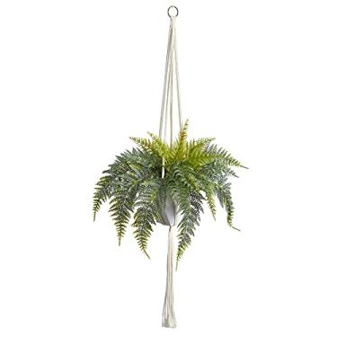 Imagem de 63,5 cm (63,5 cm) planta artificial pendurada em cesta decorativa