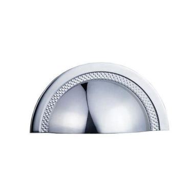 Imagem de Puxador De Gaveta Concha Sobrepor Zen Shell - 64Mm Cromado