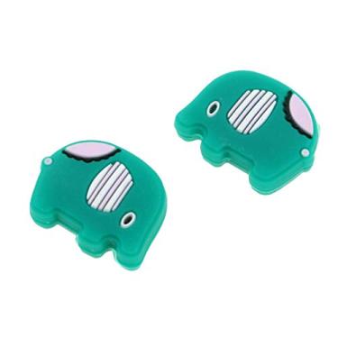Imagem de Simhoa 2 peças de silicone raquete de tênis amortecedor vibratório desenho elefante abelha tartaruga - elefante verde