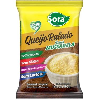 Imagem de Sora Queijo Ralado Vegetal Vegano Sem Lactose Sem Glúten 50G
