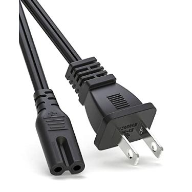 Imagem de Cabo de alimentação CA de 3 m para PS5 PS4 PS3, Xbox One S/X, Samsung TCL Roku Apple Toshiba Insignia LED LCD Smart TV, cabo de alimentação de 2 pinos de substituição para impressora HP Canon