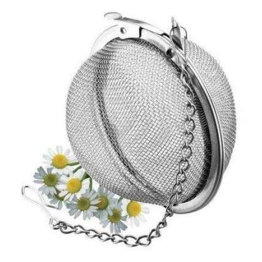 Imagem de Infusor Chá Filtro Frutas Aço Inox Coador Peneira Chaleira