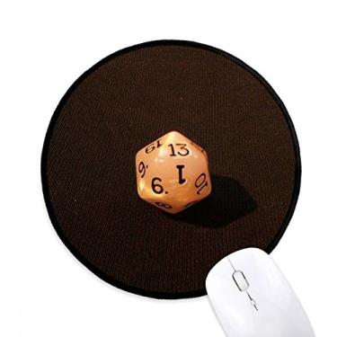 Imagem de Mouse pads pretos antiderrapantes para fotos com dados brancos para jogos de jogos, presente de escritório
