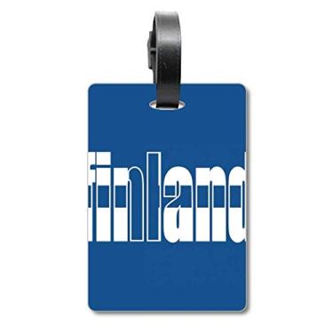 Imagem de Etiqueta de mala com nome da bandeira da Finlândia