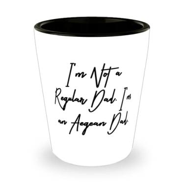 Imagem de Lindo copo de shot para gato egeu, não sou um pai regular. Sou um Egeu, para amigos, presente de amigos, copo de cerâmica para gato egeu