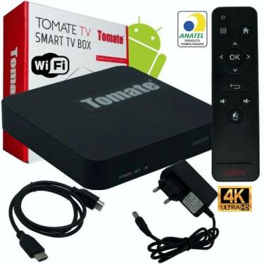 Imagem de Smart Tv Box Streaming Android Tv 4K Para Netflix, Youtube E Amazon Pr