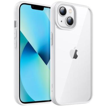 Imagem de JETech Capa para iPhone 13 6,1 Polegadas, Capinha Protetora de Telefone à Prova de Choque, Moldura de TPU Fosca de Cor Sólida, Parte Traseira Transparente Antiarranhões (Estelar)