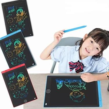 Imagem de Lousa Mágica Digital, Lousinha Eletrônica Infantil, Tablet LCD Para Desenhar E Escrever, Brinquedo Digital De 8.5” Polegadas, Preta, Azul, Verde, Branca, Rosa, Vermelha, Globi Imports (Preto)