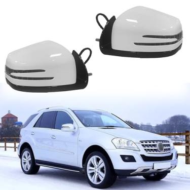 Imagem de Espelho lateral de carro adequado para Mercedes Benz 2005-2011 W164 X164 ML GL Cl Conjunto de espelho retrovisor para Mercedes Benz Acessórios Dobrável elétrico, aquecimento, luz de chão, ponto cego