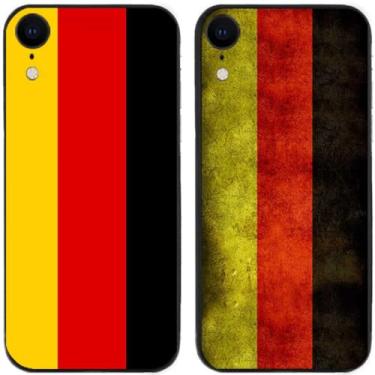 Imagem de 2 peças retrô bandeira da Alemanha impressa TPU gel silicone capa de telefone traseira para Apple iPhone todas as séries (iPhone XR)