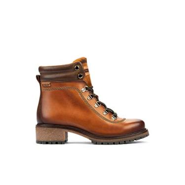 Imagem de Bota feminina PIKOLINOS Aspe W9Z-8634C1 com cadar o, Brandy, 6.5-7