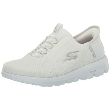 Imagem de Skechers Tênis feminino Go Walk Travel Milan Hands Free Slip-ins, Off-white, 37