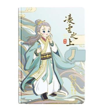 Imagem de Joucien Caderno portátil com fivela magnética grossa A5 para memória de exame de admissão de pós-graduação manual de fivela magnética de estudante - verde (32K/112 folhas)