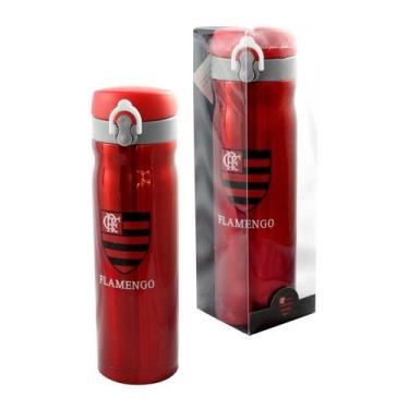 Imagem de Garrafa Térmica Flamengo Inox Pressão 450 Ml - Mileno