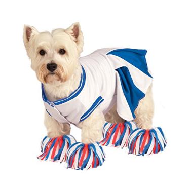 Imagem de Fantasia de líder de torcida de luxo, branco/azul, GG