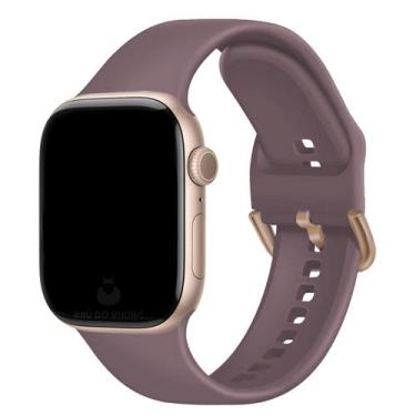 Imagem de Pulseira Silicone Fecho Clássico Compatível com Apple Watch - Baú do V