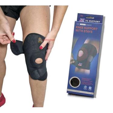 Imagem de Joelheira Esportiva De Nylon Regulável Academia Alongamentos - KNEE SU