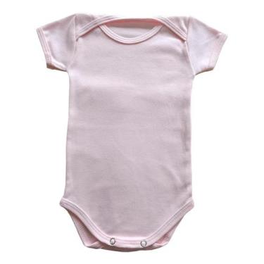 Imagem de Body Manga Curta Liso Unissex - Mellane Baby, Rosa, P