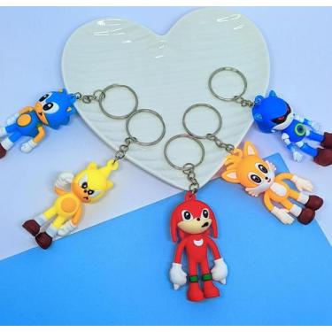 Imagem de Chaveiro Anel Inoxidável Pingente Super Sonic Boneco Miniatura Desenho