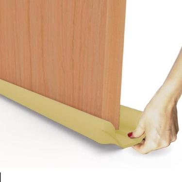 Imagem de Protetor Rolinho Veda Porta Inseto Poeira 90cm Marrom Claro - Comfort 