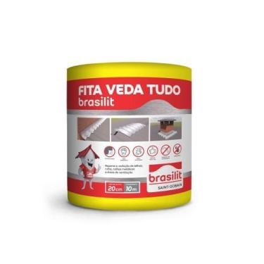 Imagem de Vedatudo fita aluminizada brasilit 20cmx10m - Quartzolit