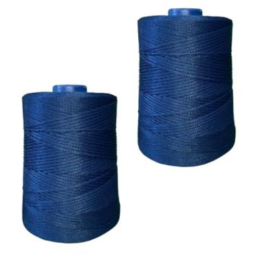 Imagem de Kit 2 unidades Fio Nautico Rayontex crochê artesanato 500gr. 2,5 /3mm Text 1200(Azul Marinho)