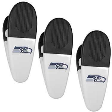 Imagem de Siskiyou Ímãs unissex Sports NFL Seattle Seahawks Fan Shop Mini Chip Clip, pacote com 3, cores do time, tamanho único