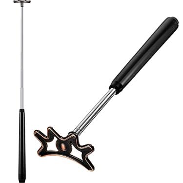 Imagem de Sumind Bastão retrátil de ponte de piscina, ponte de bilhar com cabeça de ponte removível e cabo de madeira, acessório de taco de bilhar para mesa de sinuca (preto)