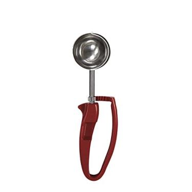 Imagem de Zeroll Colher de controle de porção de alimentos EZ Disher de comprimento padrão universal projetada para uso em mão direita ou esquerda, pode ser lavada na lava-louças, 5 cm, vermelha