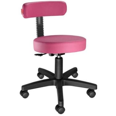 Imagem de Cadeira Mocho Encosto Slim em Material Sintético com Regulagem de Altu