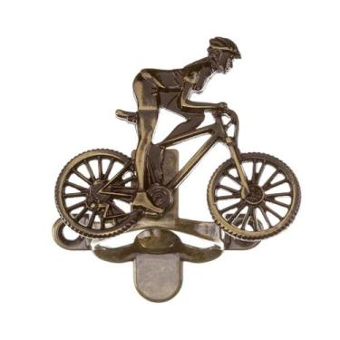 Imagem de Abridor Garrafa Metal Ciclista Bike Girl Decoração Churrasqueira Cerve