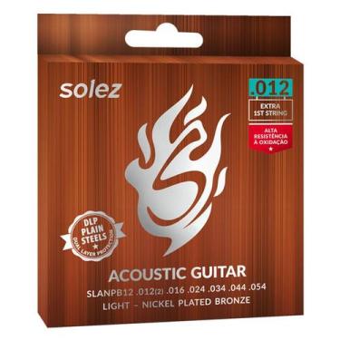 Imagem de Encordoamento Violão Aço 012 Solez Nickel Plated Bronze DLP SLANPB12