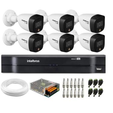 Imagem de Kit 6 Câmeras de Segurança Intelbras VHD 1220 B Color Full HD 1080p 20