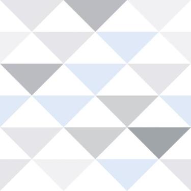Imagem de Papel de Parede Autoadesivo Vinilico Reforma Geométrico Triângulo Cinz