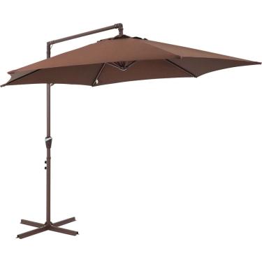 Imagem de Ombrelone Bel Veneza 3 Metros Guarda Sol de Piscina, Varanda e Jardim Suspenso - Marrom