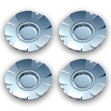 Imagem de FUSCH 4Pcs Chrome Wheel Center Caps Calotas(Serve para Rodas de Liga Leve de 20" e 5 Raios) Compatível com Chevrolet Silverado 1500 2003-2007, Suburban 1500 2003-2006, Gmc Sierra 2