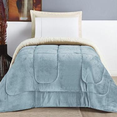 Imagem de Coberdrom Sherpa e Flannel Everest Solteiro Manta Alta 150g 01 Peça - 
