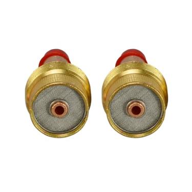 Imagem de RIVERWELD Corpos de pinça para lente de gás TIG grande diâmetro 995795S (orifício de 1/8" e 3,2 mm) serve para lanterna de soldagem SR WP 9 20 25 TIG 2 unidades