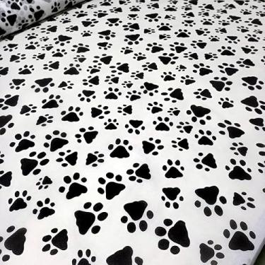 Imagem de TNT Estampado PATINHAS PRETO PET 2.00m x 1,40m