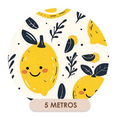 Imagem de Papel de Parede Adesivo Lavável Limão Siciliano Cozinha área Gourmet  